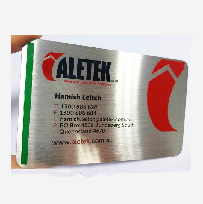 Engraved nameplate Stainless Steel Brushed Black painted Color