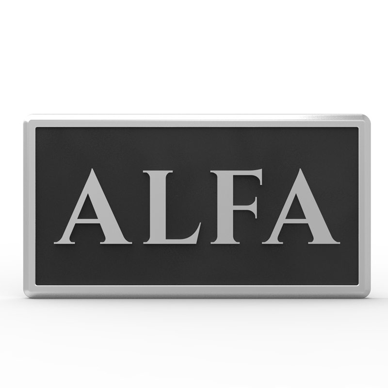 3D Style Chromed Zinc Alloy Enamel Logo Badge 2 Screws Backside 